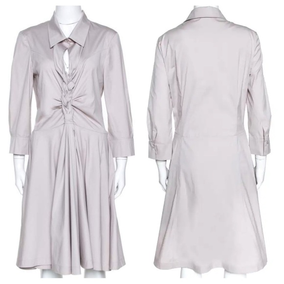 Celine Dresses & Skirts - Celine Grey Cotton Blend Braided Detail Short Dress Size 34 EU 2 US